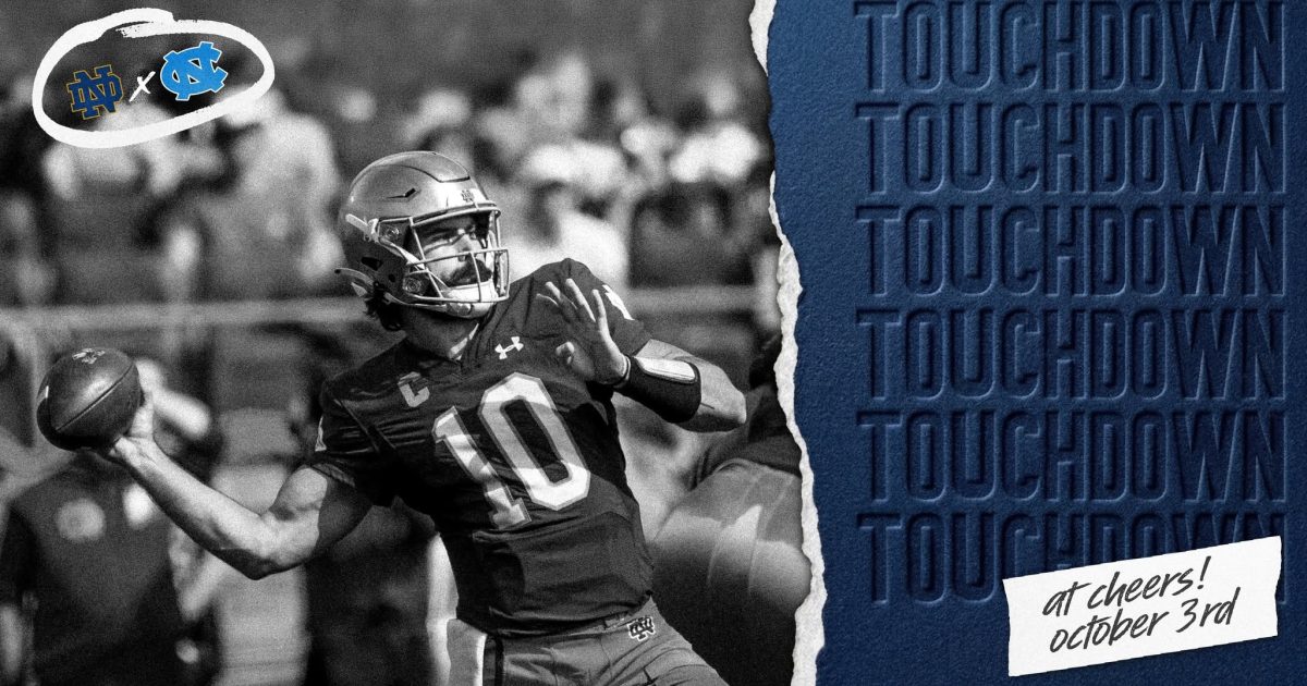 Touchdown at Cheers: Notre Dame vs. North Carolina